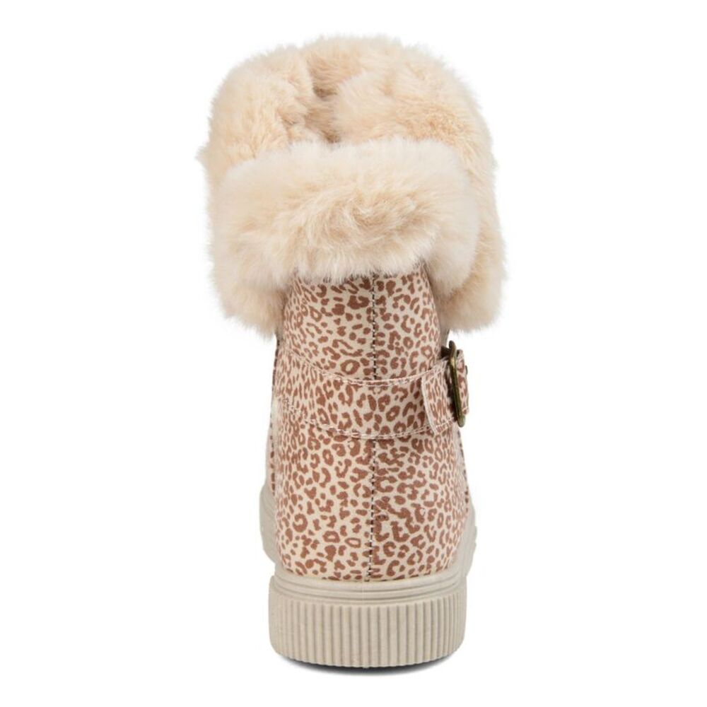 JOURNEE COLLECTION Womens Brown Leopard Print Sibby Toe Platform Snow Boots 6 M - Picture 2 of 3